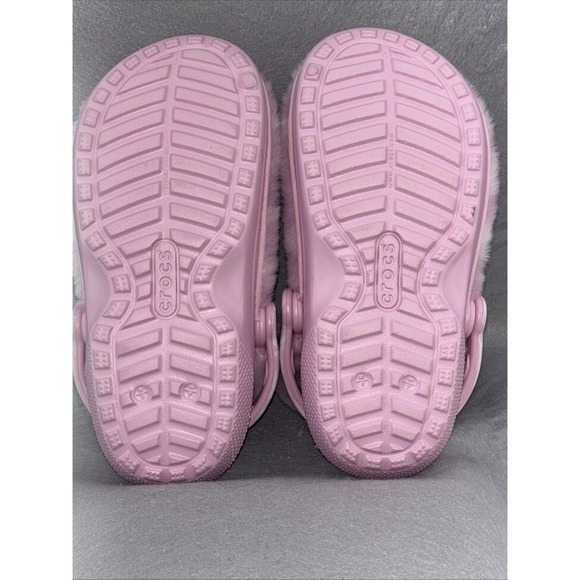 Crocs Classic Fur Sure Lined Clogs  Pink and White 207303 Women's  7 Men's 5 NWT - Picture 14 of 15